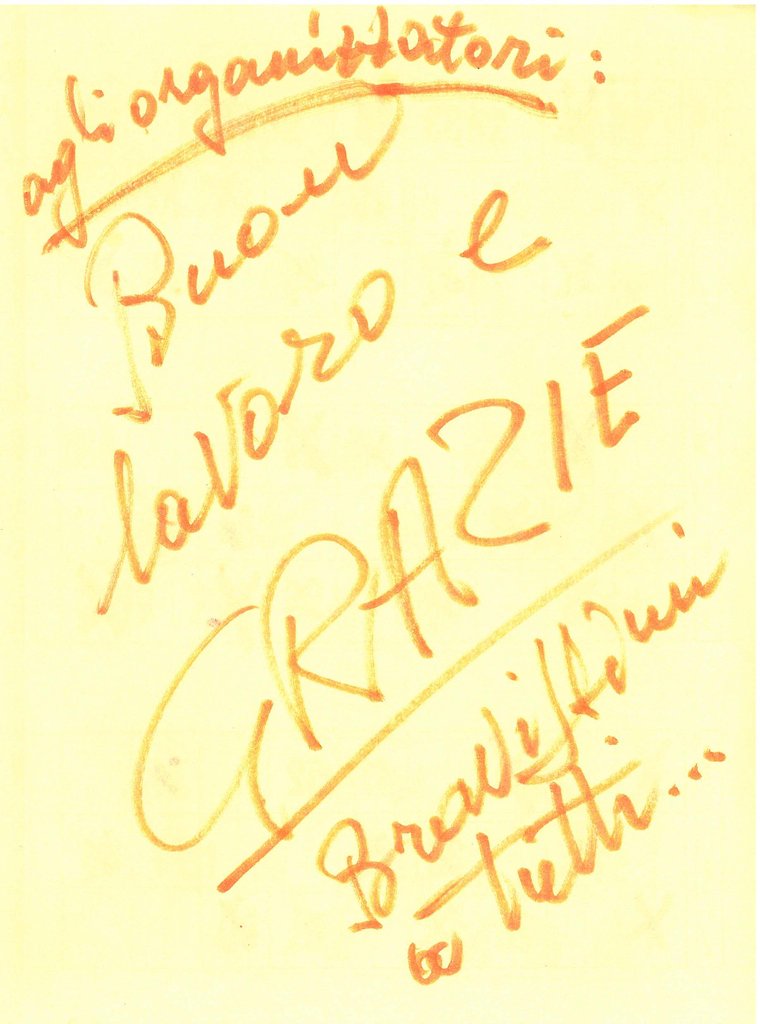 Grazie Organizzatori